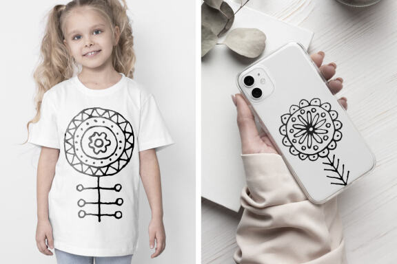 Hand Drawn Flowers Vol. 5