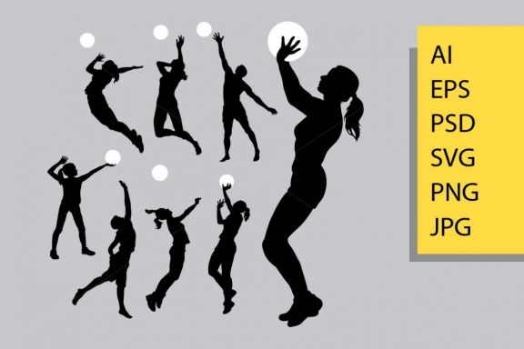 Volleyball silhouette