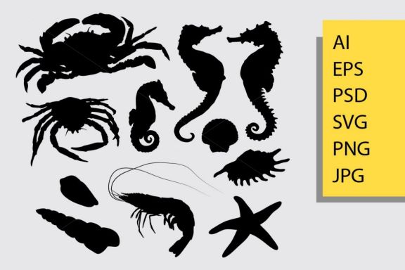 Sea life silhouette