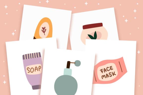 Pastel Skincare Clip Art