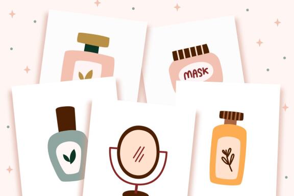 Pastel Skincare Clip Art
