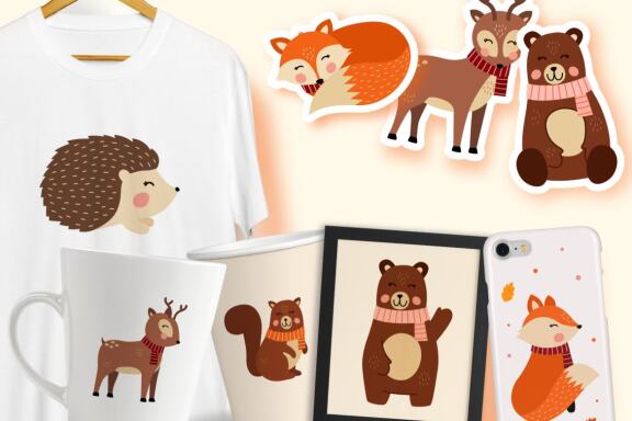 Autumn Animal Clip Art