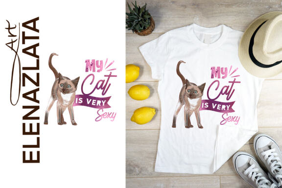  My Cat is Very Sexy sublimation Cat clipart