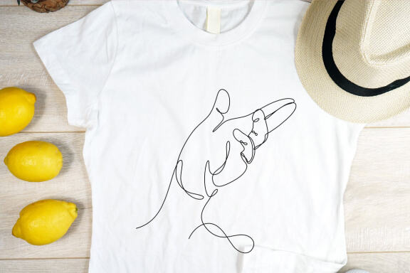 Abstract Human Hand One line drawing art singulart aesthetic simple