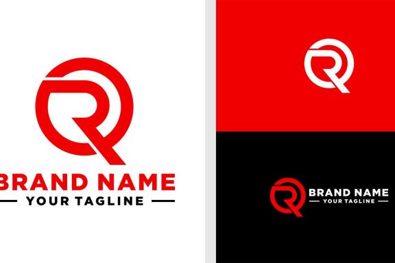 RQ LOGO MONOGRAM CIRCLE LINE EDITABLE