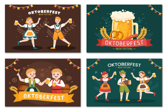 15 Oktoberfest Beer Festival Illustration