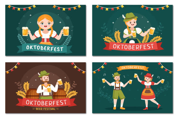 15 Oktoberfest Beer Festival Illustration