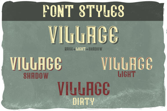 Village font + 10 bonus designs