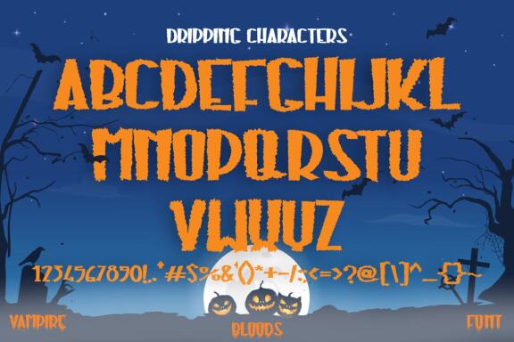 Vampire Bloods - Halloween Font