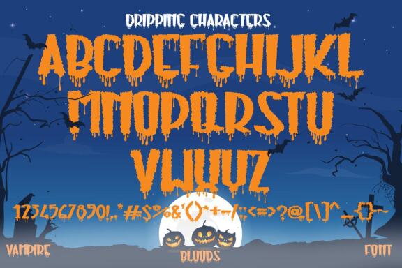 Vampire Bloods - Halloween Font