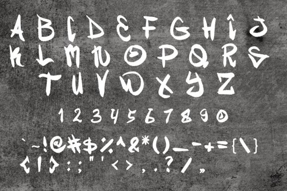 One Oximus - Jagged Graffiti FREE Font