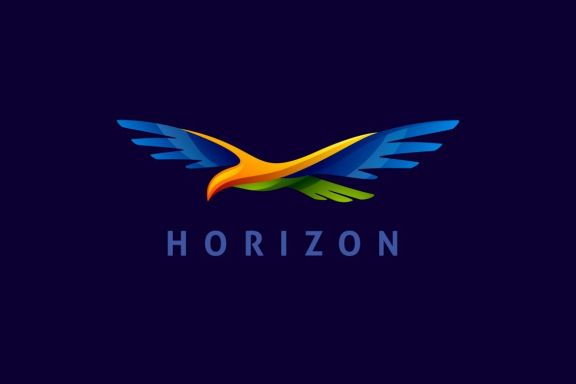 Colorful Dynamic Flying Bird Logo
