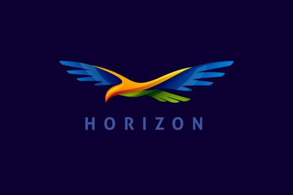 Colorful Dynamic Flying Bird Logo