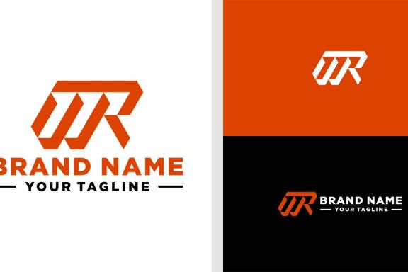 RW LOGO MONOGRAM GEOMETRIC UNIQUE EDITABLE