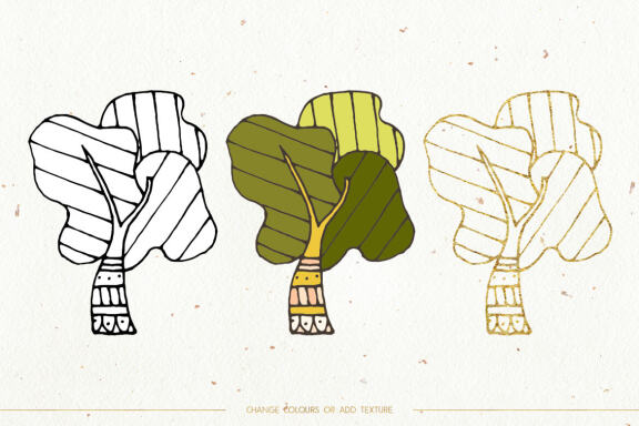 Wonderful Trees Vector Illustrations