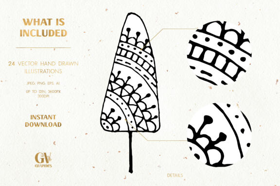 Wonderful Trees Vector Illustrations
