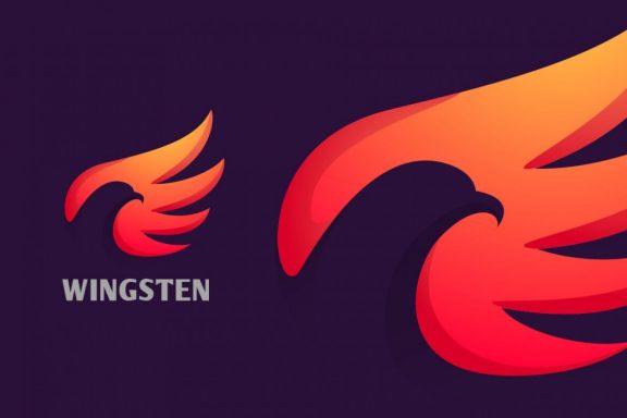 Negative Space Bird Logo