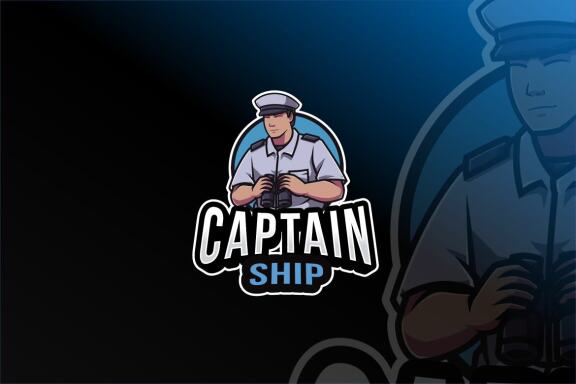 Captain Ship Logo Template