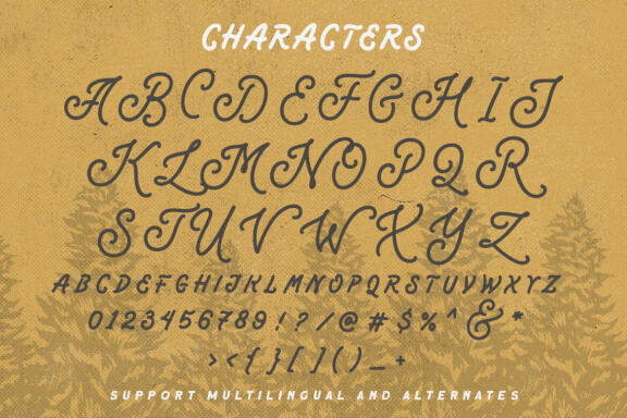 Mountain Warrior - Monoline Script
