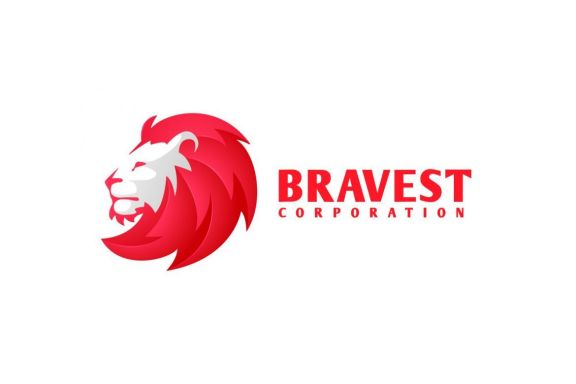 Modern Negative Space Lion Logo