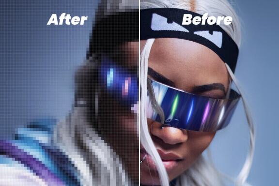 8-Bit Pixel Generator Photo Effect