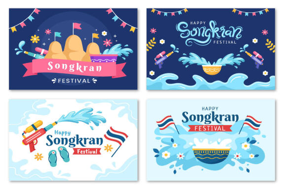 15 Songkran Festival Day Illustration