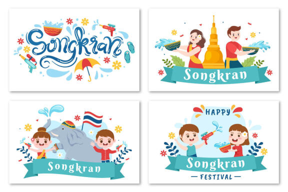 15 Songkran Festival Day Illustration