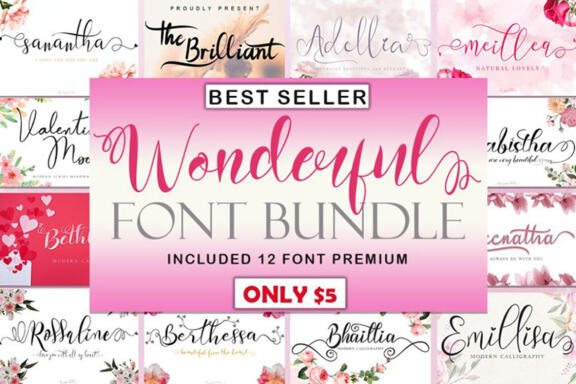 Wonderful Bundle - 12 Fonts