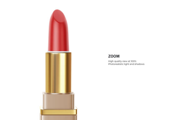 Plastic Square Lipstick - Cosmetic PSD Mockup