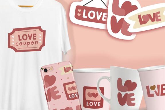 Love Lettering Clip Art