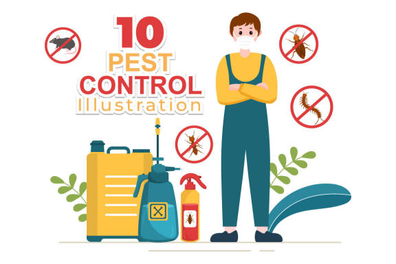 10 Pest Control Service Illustration
