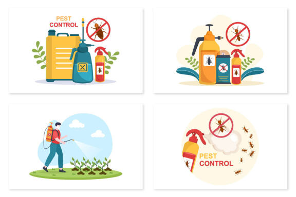 10 Pest Control Service Illustration