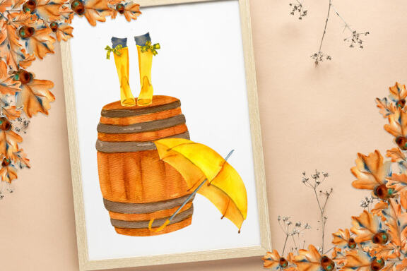 Watercolor Fall Pumpkin Clipart