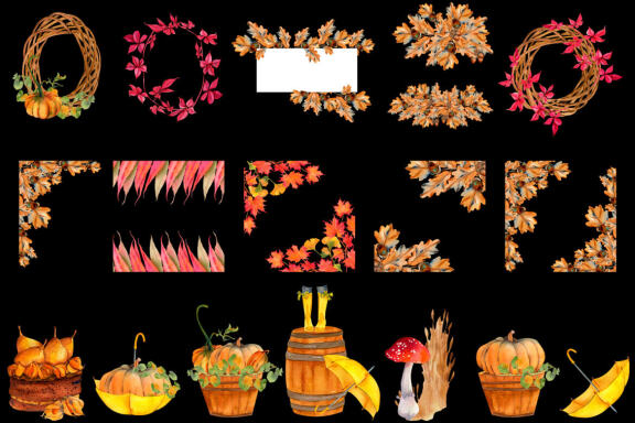 Watercolor Fall Pumpkin Clipart