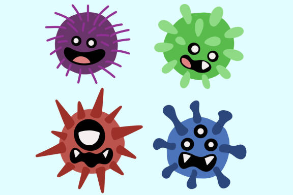 20 Set Bundle Germs, Bacteria, Virus, Monsters, Microbe, Diseases, Hygiene, Pandemic