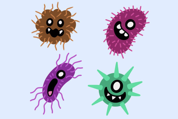 20 Set Bundle Germs, Bacteria, Virus, Monsters, Microbe, Diseases, Hygiene, Pandemic