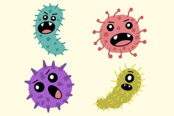 20 Set Bundle Germs, Bacteria, Virus, Monsters, Microbe, Diseases, Hygiene, Pandemic