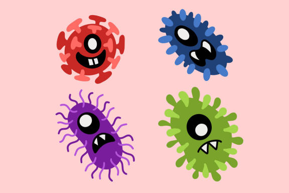 20 Set Bundle Germs, Bacteria, Virus, Monsters, Microbe, Diseases, Hygiene, Pandemic