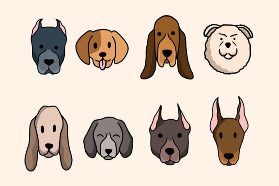 45 Set Bundle Cute Baby Dog Puppy Puppies doodle Kawai dog Breeds Clipart