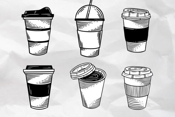 33 Set Bundle Fast Food Burger Pizza Drink Doodle Coffee Bakery Cupcakes Clipart