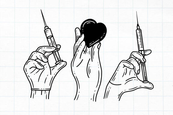 15 Set Bundle Medical Hand Doctor Nurse Healthcare Hospital Vaccine Line Art