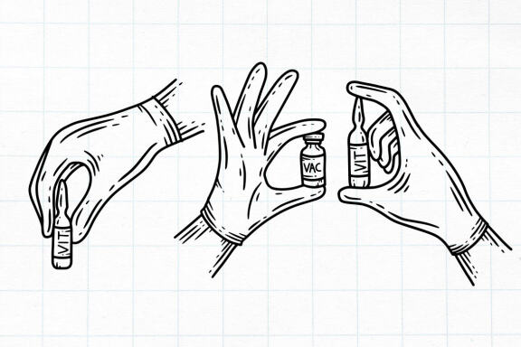 15 Set Bundle Medical Hand Doctor Nurse Healthcare Hospital Vaccine Line Art