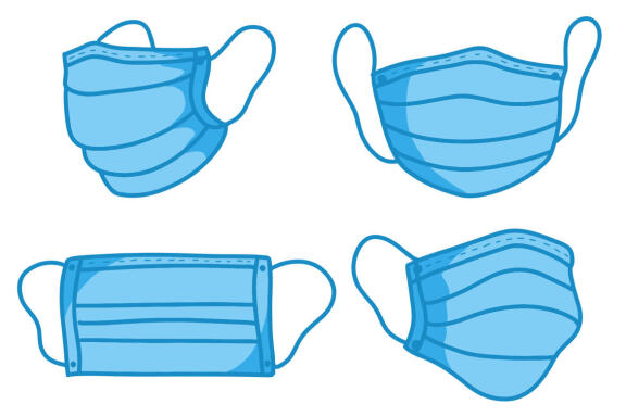 20 Set Bundle Medical Face Mask Masker Hospital nurse doctor Doodle Clip Art