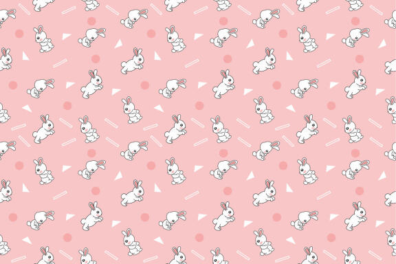 22 Set Bundle Cute Bunny Rabbit Seamless Pattern Background For Kids Clipart