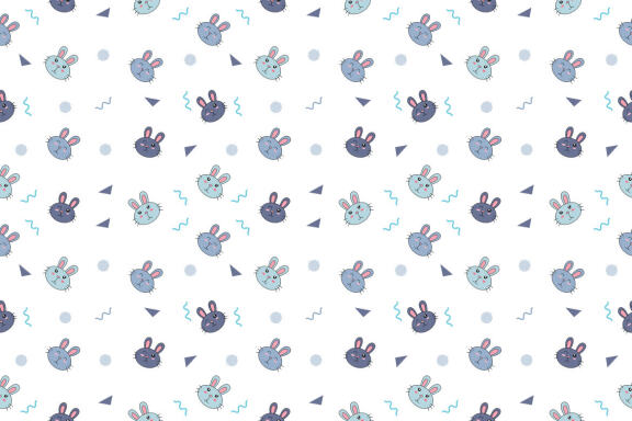 22 Set Bundle Cute Bunny Rabbit Seamless Pattern Background For Kids Clipart