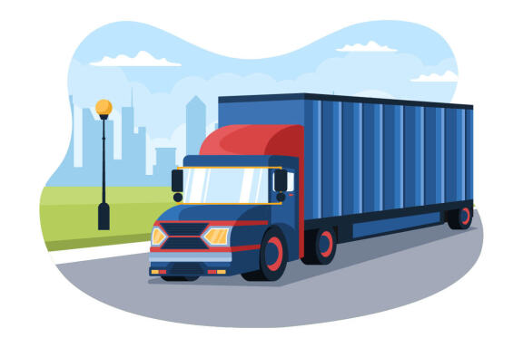 15 Trucking Transportation Design Illustration