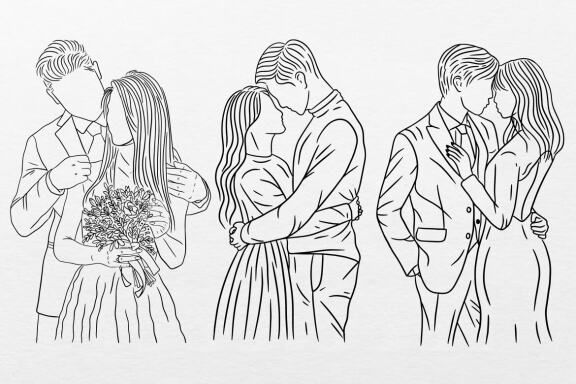 21 Set Bundle Wedding Couple Love, Marriage, Romantic, Couples, Family Clipart