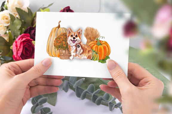 Sunflower pumpkin picking truck, Cute Dog Autumn PNG compositions