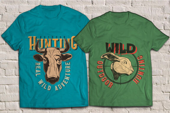 Jaeger font + 6 t-shirt designs