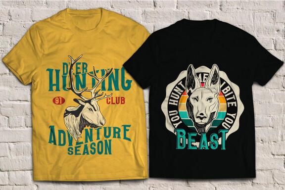 Jaeger font + 6 t-shirt designs